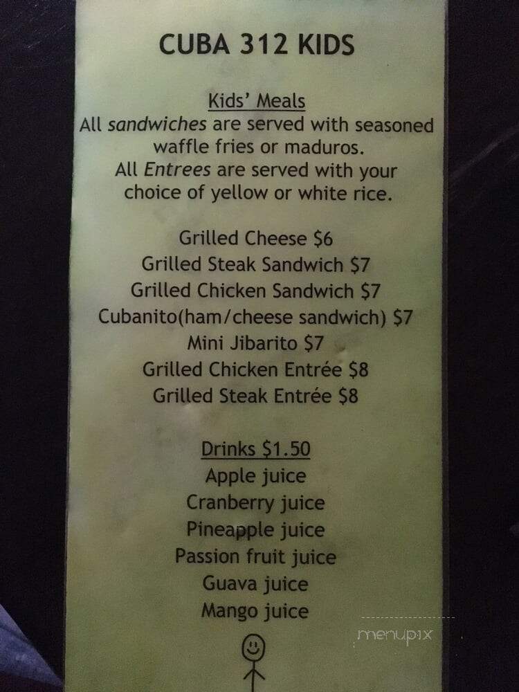 Cuba 312 - Chicago, IL menu_pic