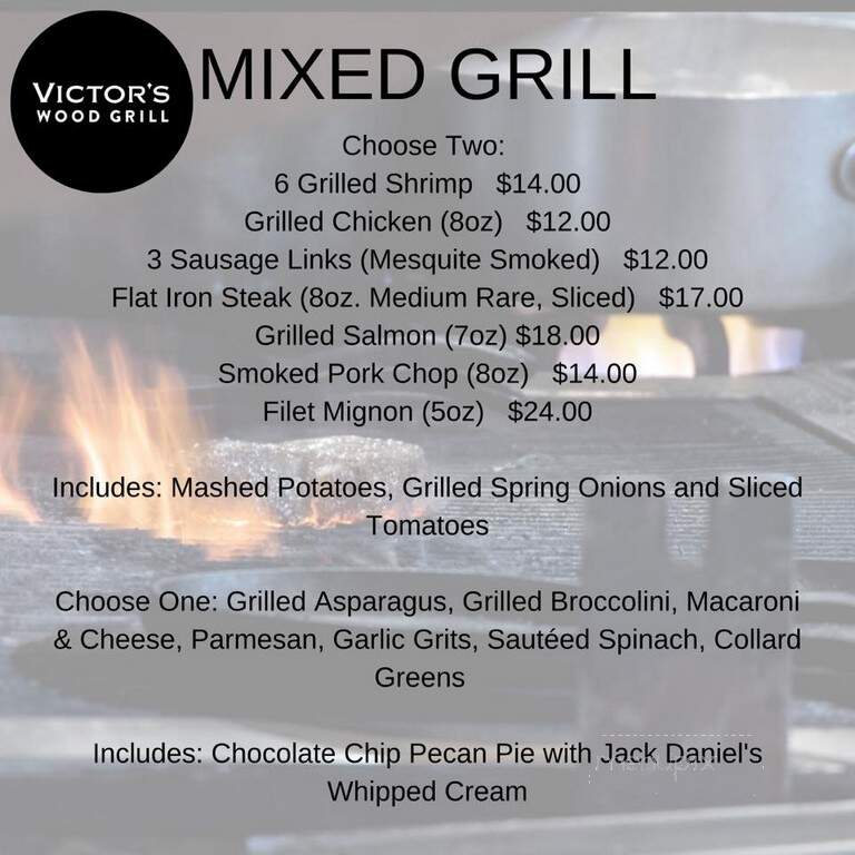 Victor's Wood Grill - Coppell, TX menu_pic
