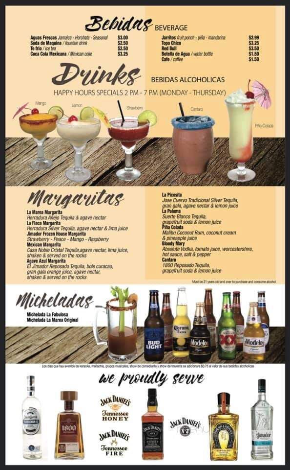 Mariscos La Marea - Irving, TX menu_pic