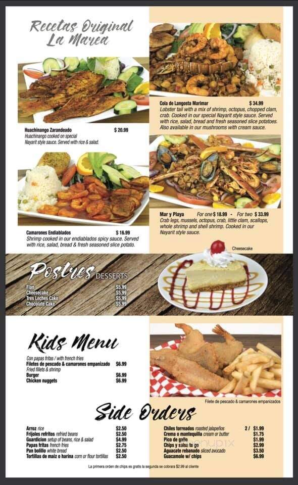 Mariscos La Marea - Irving, TX menu_pic