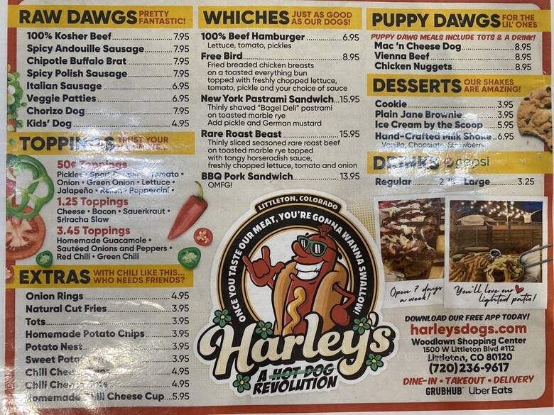 Harley's: A Hot Dog Revolution - Littleton, CO menu_pic