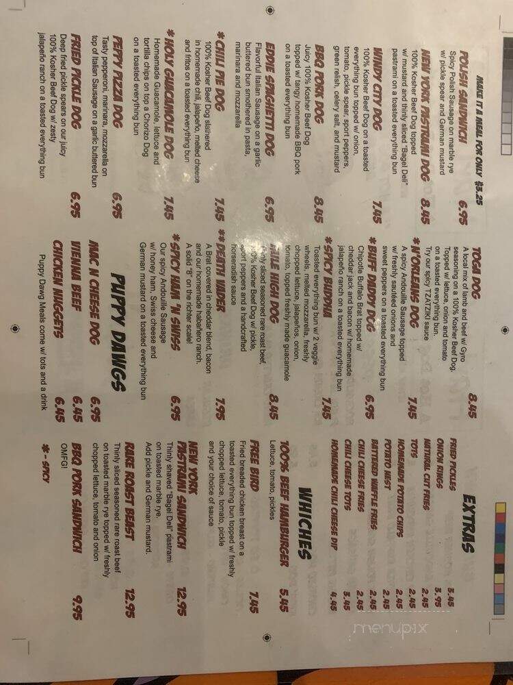 Harley's: A Hot Dog Revolution - Littleton, CO menu_pic