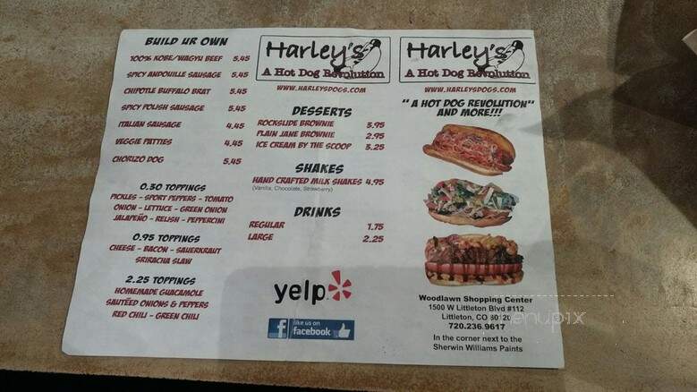 Harley's: A Hot Dog Revolution - Littleton, CO menu_pic