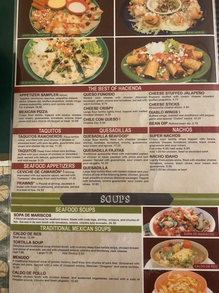 Hacienda Guadalajara - Cheyenne, WY menu_pic