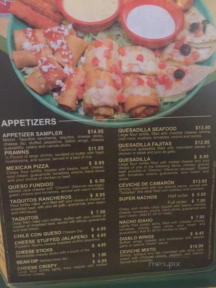 Hacienda Guadalajara - Cheyenne, WY menu_pic