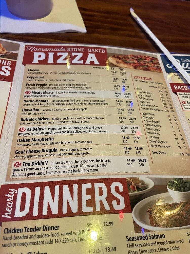 Bubba's 33 - Colorado Springs, CO menu_pic