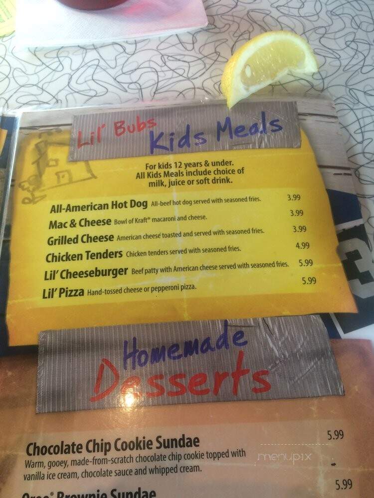 Bubba's 33 - Colorado Springs, CO menu_pic