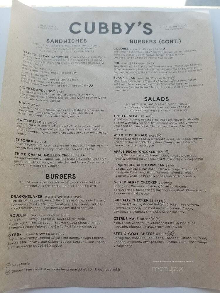 Cubby's - Spanish Fork, UT menu_pic