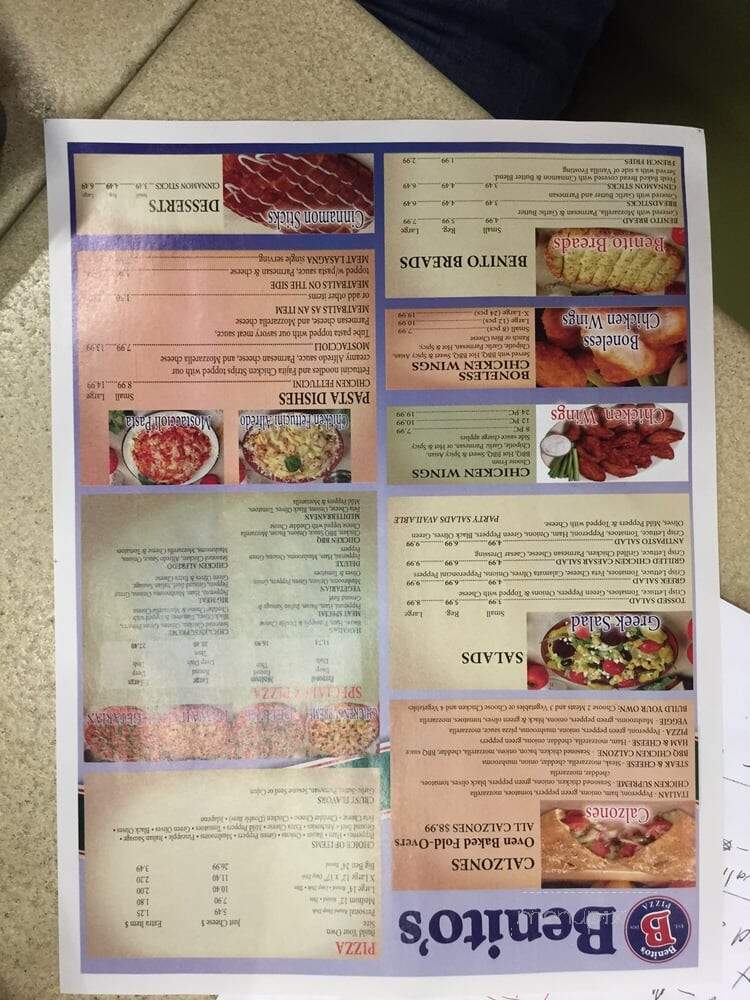 Benito's Pizza - Yuma, AZ menu_pic