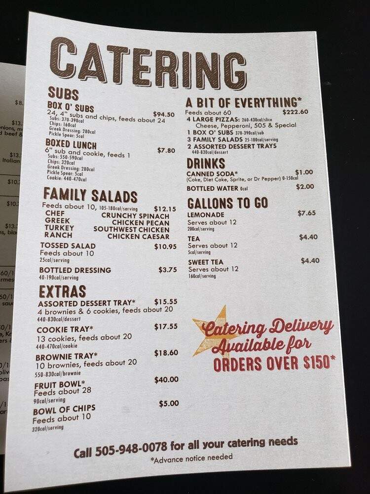 Dion's - Rio Rancho, NM menu_pic