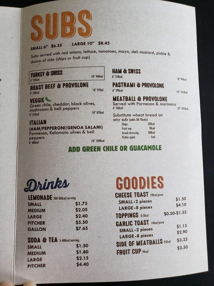 Dion's - Rio Rancho, NM menu_pic