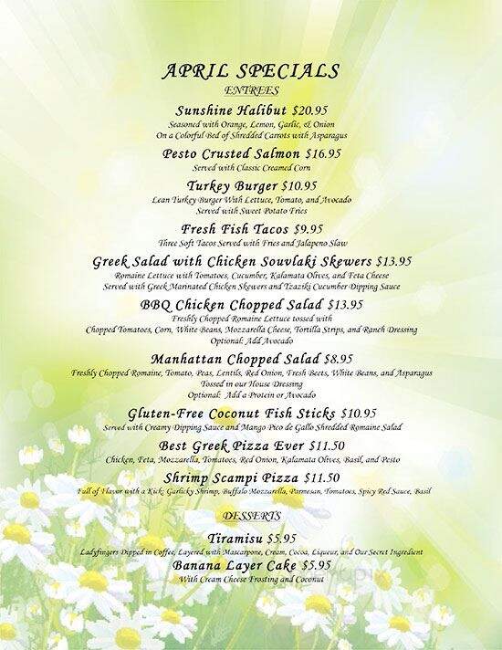 Paradise Restaurant - Gardena, CA menu_pic