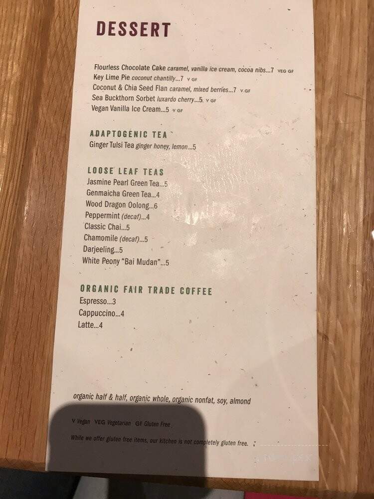 True Food Kitchen - El Segundo, CA menu_pic