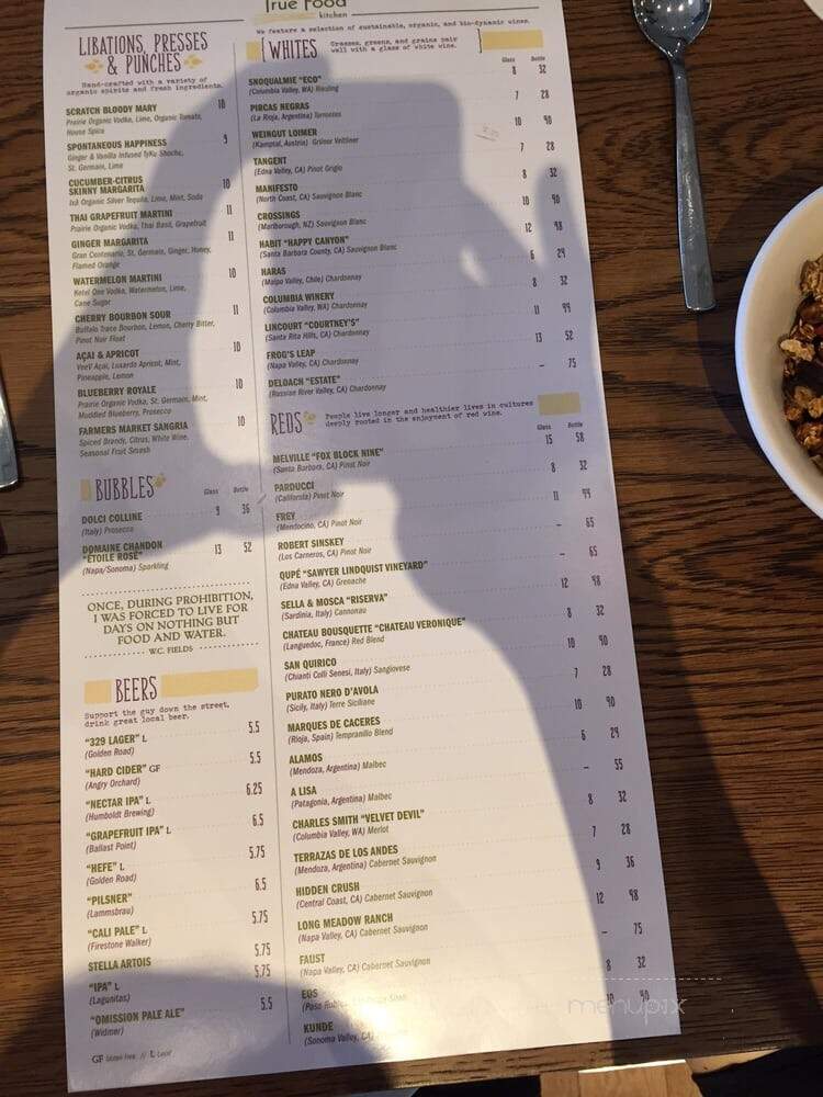 True Food Kitchen - El Segundo, CA menu_pic