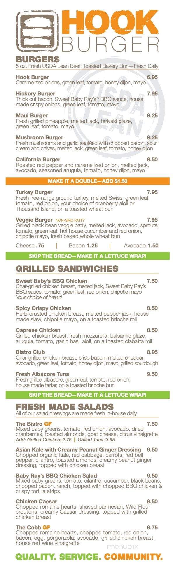 Hook Burger - Woodland Hills, CA menu_pic