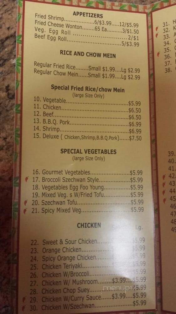 Mr You Express - Claremont, CA menu_pic