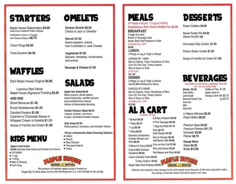 Maple House Chicken & Waffles - Ontario, CA menu_pic