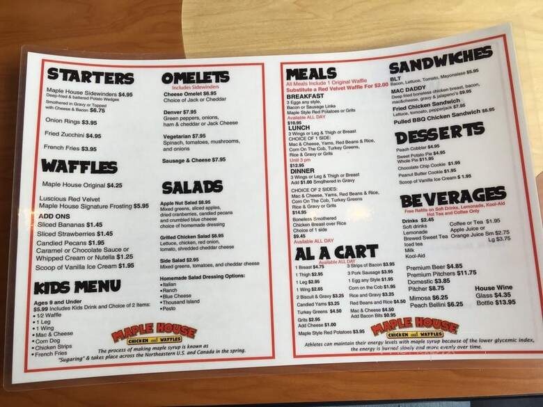 Maple House Chicken & Waffles - Ontario, CA menu_pic