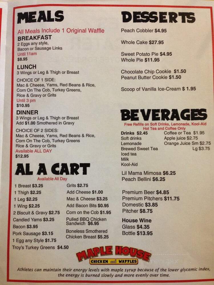 Maple House Chicken & Waffles - Ontario, CA menu_pic