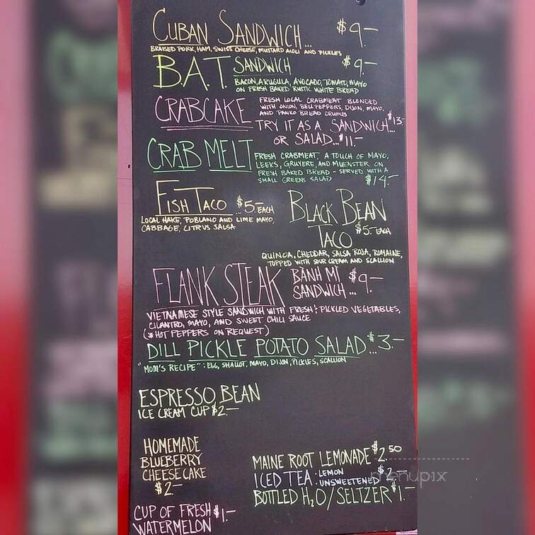 Cellardoor Winery - Lincolnville, ME menu_pic