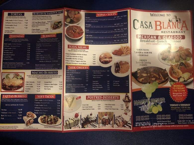 Casa Blanca Restaurant - Cathedral City, CA