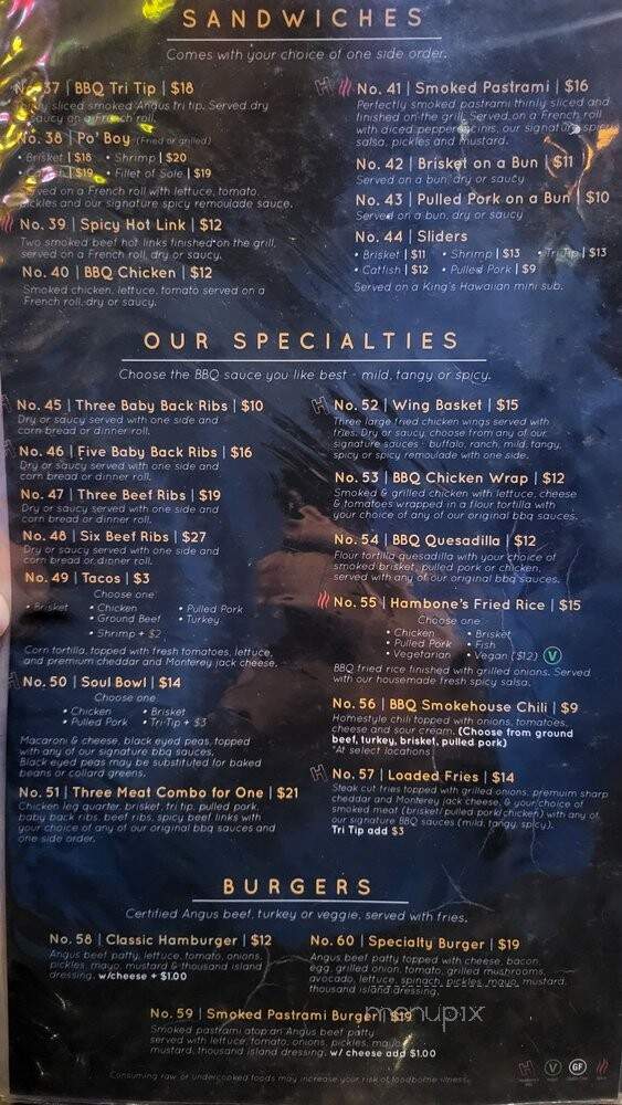 Hambone's Bar & Grill - Huntington Beach, CA menu_pic