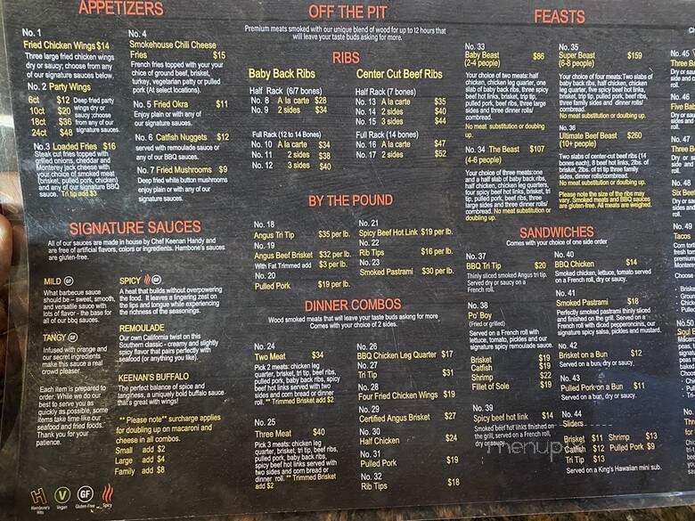 Hambone's Bar & Grill - Huntington Beach, CA menu_pic