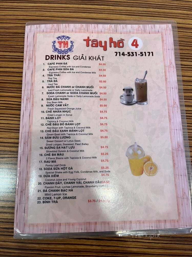 Banh Cuon Tay Ho 4 - Westminster, CA menu_pic