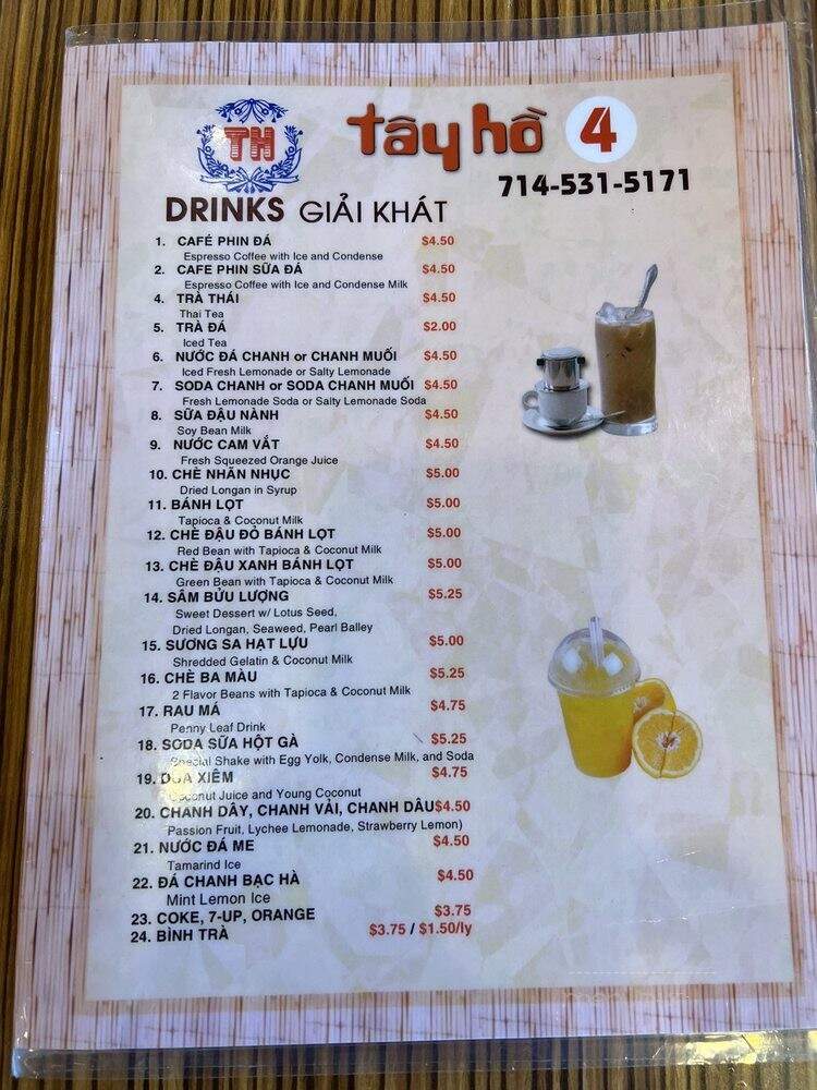 Banh Cuon Tay Ho 4 - Westminster, CA menu_pic