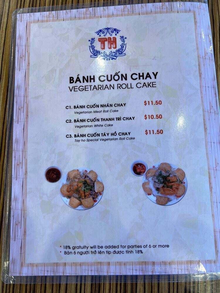 Banh Cuon Tay Ho 4 - Westminster, CA menu_pic