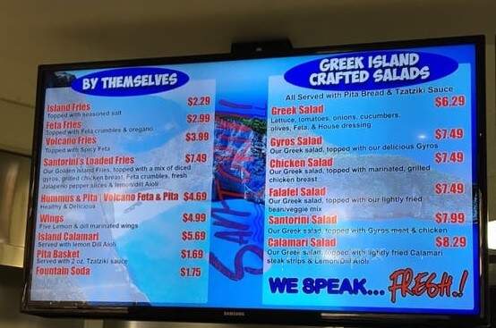 Santorini Greek Island Grill - Santa Barbara, CA menu_pic