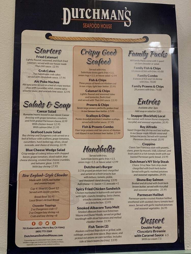 Dutchman's Seafood House - Morro Bay, CA