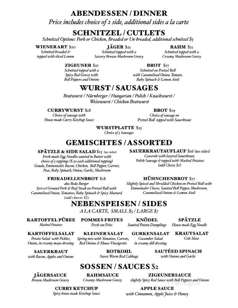 Beda's Biergarten - San Luis Obispo, CA menu_pic