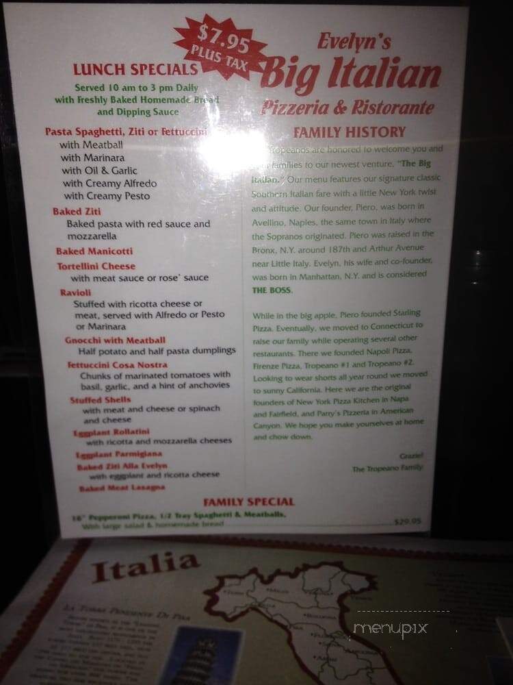 Evelyn's Big Italian Pizzeria & Ristorante - Fairfield, CA