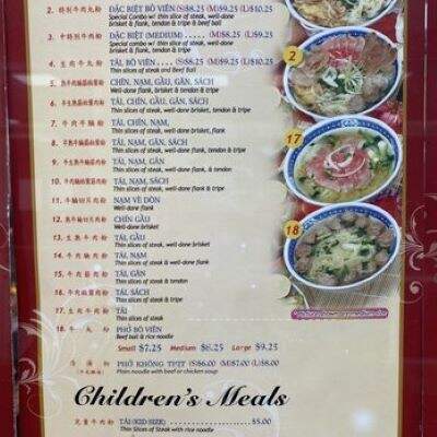 Pho Lee Hoa Phat - Fairfield, CA menu_pic