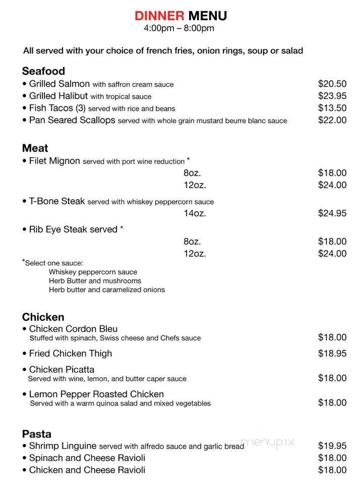 Encinal Yacht Club Dining Room - Alameda, CA menu_pic