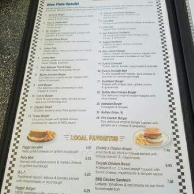 Chubby's Diner - Scotts Valley, CA menu_pic