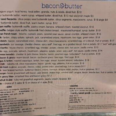 Bacon & Butter - Sacramento, CA menu_pic