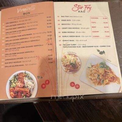 Pho Zen - Happy Valley, OR menu_pic