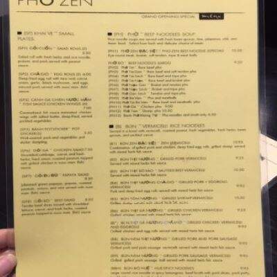 Pho Zen - Happy Valley, OR menu_pic