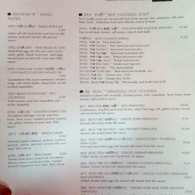 Pho Zen - Happy Valley, OR menu_pic