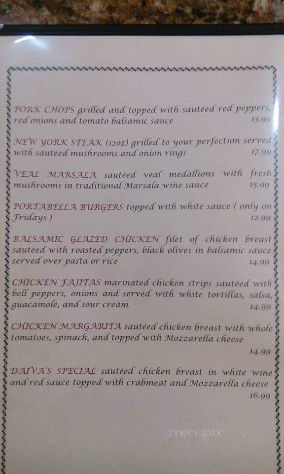 Daiva's Diner & Grille - Philadelphia, PA menu_pic