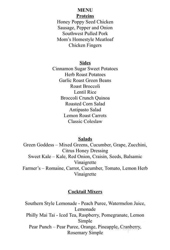 Farmer's Keep - Philadelphia, PA menu_pic