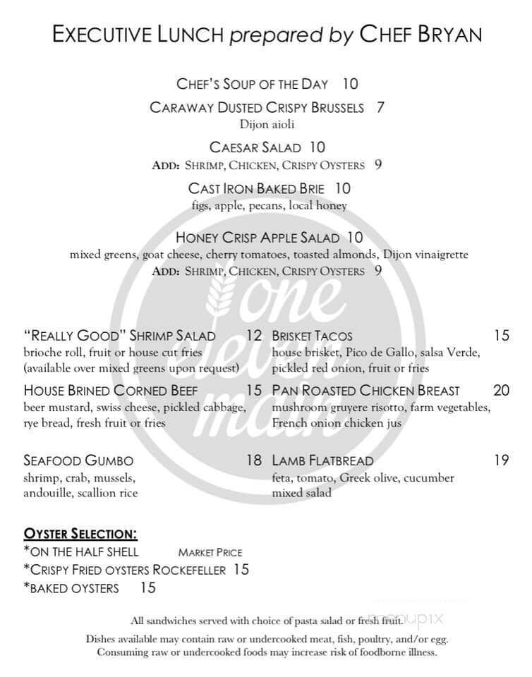 One Eleven Main - Bel Air, MD menu_pic