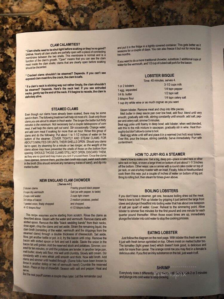 Finestkind Lobster - Falls Church, VA menu_pic