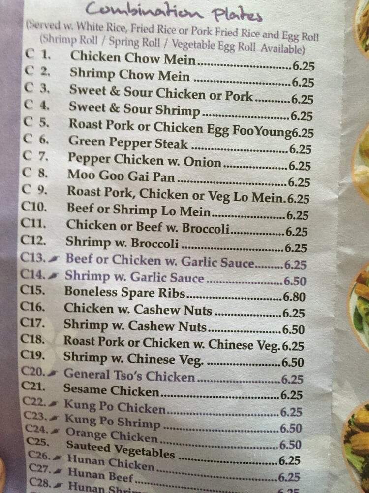 Fu Lin - Radford, VA menu_pic