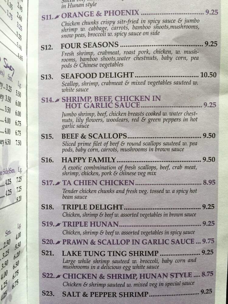 Fu Lin - Radford, VA menu_pic