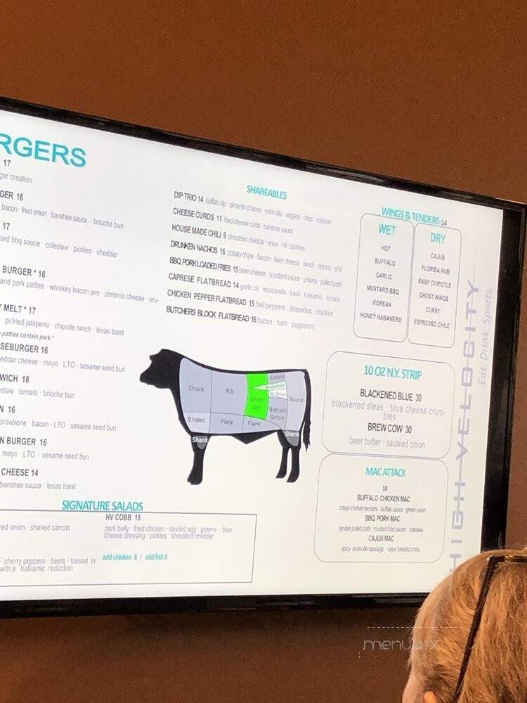 High Velocity - Orlando, FL menu_pic