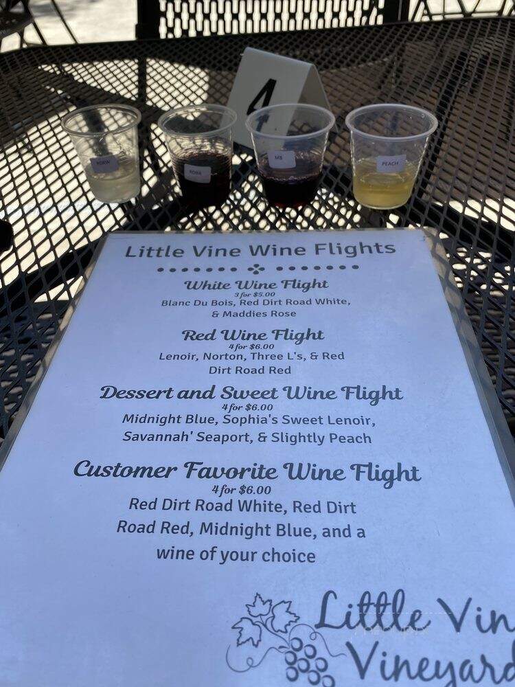 Little Vine Vineyards and Winery - Villa Rica, GA menu_pic