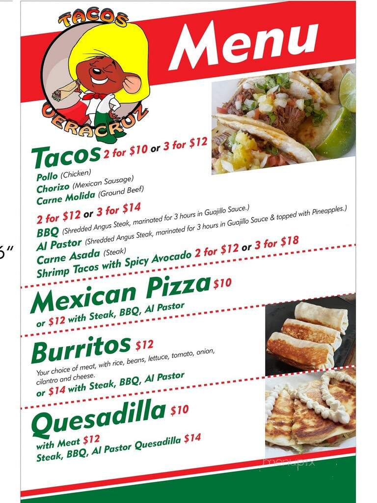 Tacos Veracruz - Boynton Beach, FL menu_pic